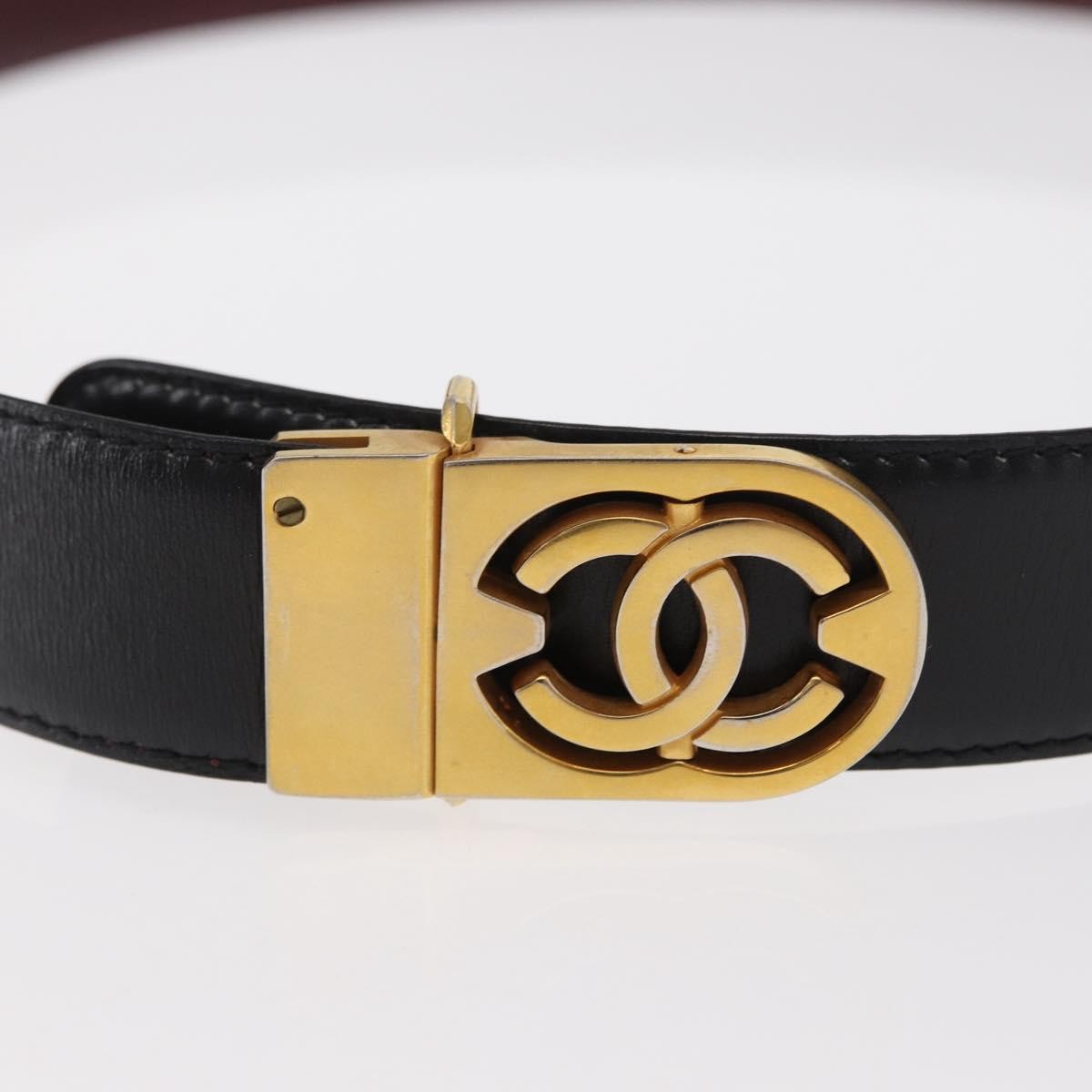 Chanel CC Belt Leather, BLACK, LEATHER, Belts