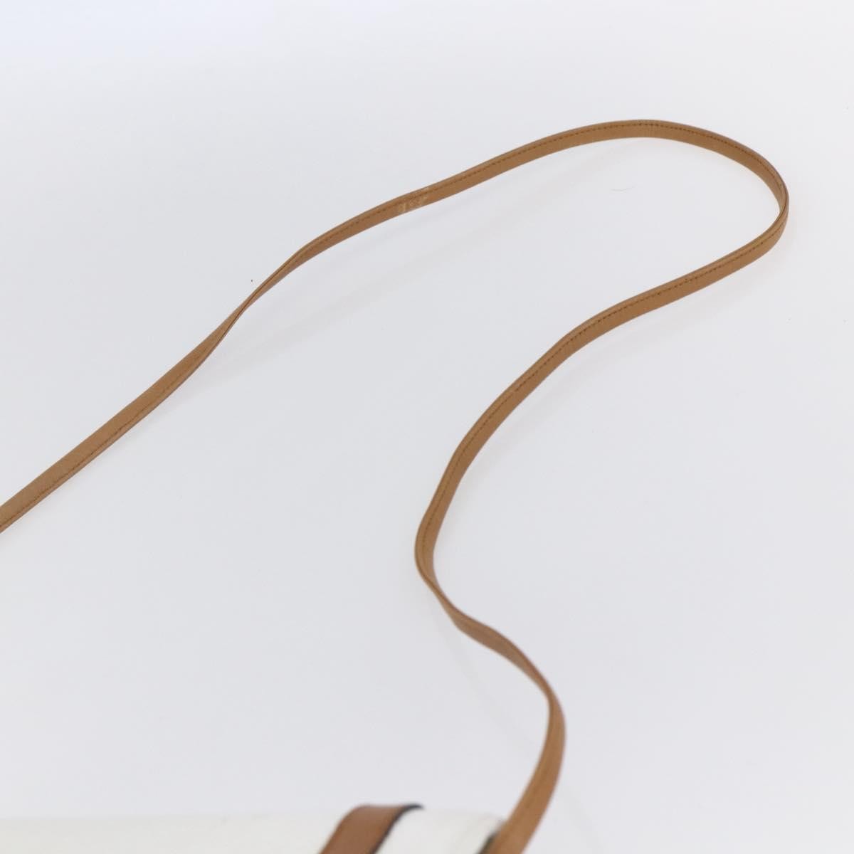 Christian Dior Vintage CD Logo Shoulder Bag Leather, WHITE, LEATHER, Shoulder bag