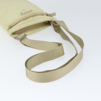 Prada Flat Messenger Tessuto, SILVER, NYLON, Shoulder bag