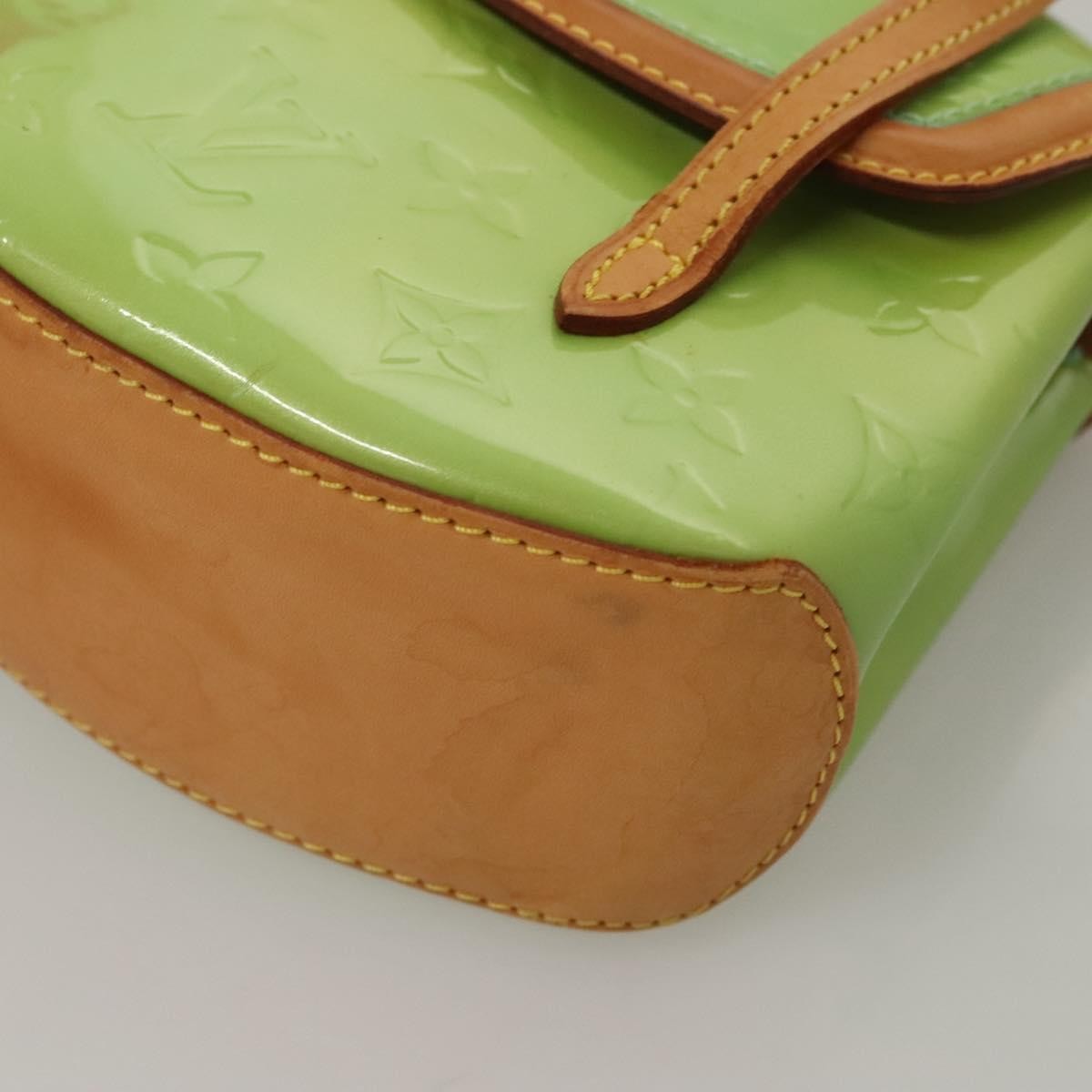 Louis Vuitton Biscayne Bay Handbag Monogram Vernis, GREEN, PATENT_LEATHER, Handbag