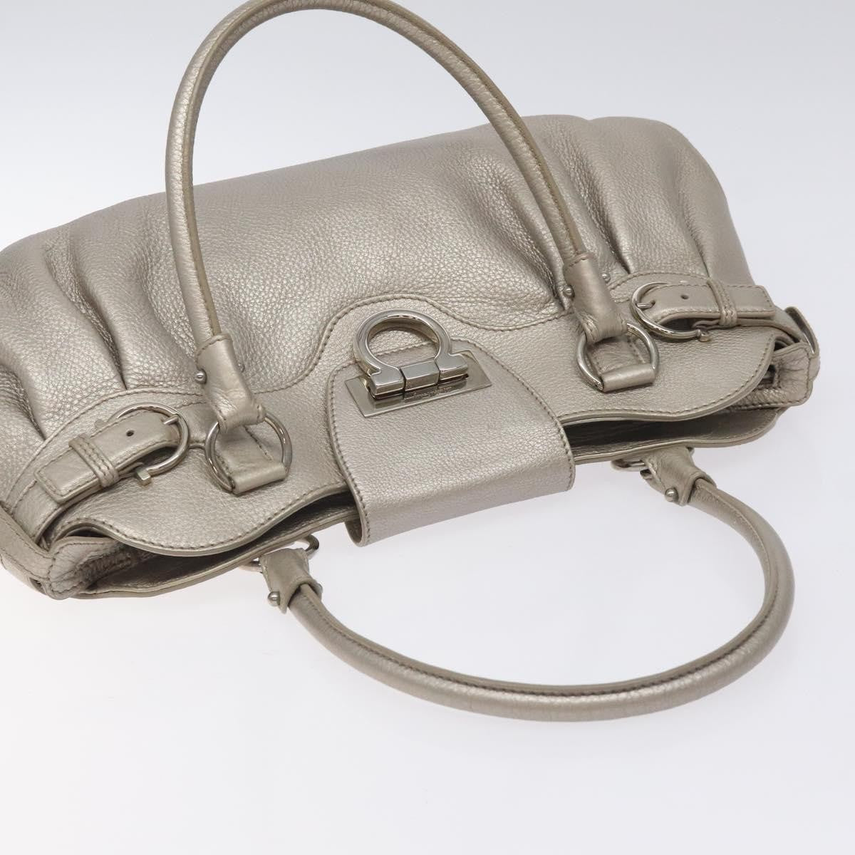 Salvatore Ferragamo Marisa Satchel Leather, SILVER, LEATHER, Shoulder bag