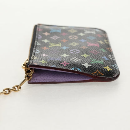 Louis Vuitton Pochette clés NM Monogram Multicolor Canvas, BLACK, CANVAS, Wallets