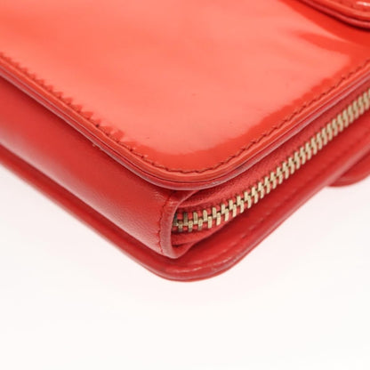 Chanel Reissue 2.55 Square Zip Around Card Holder Wallet Quilted Aged Calfskin, ORANGE, PATENT_LEATHER, Wallets