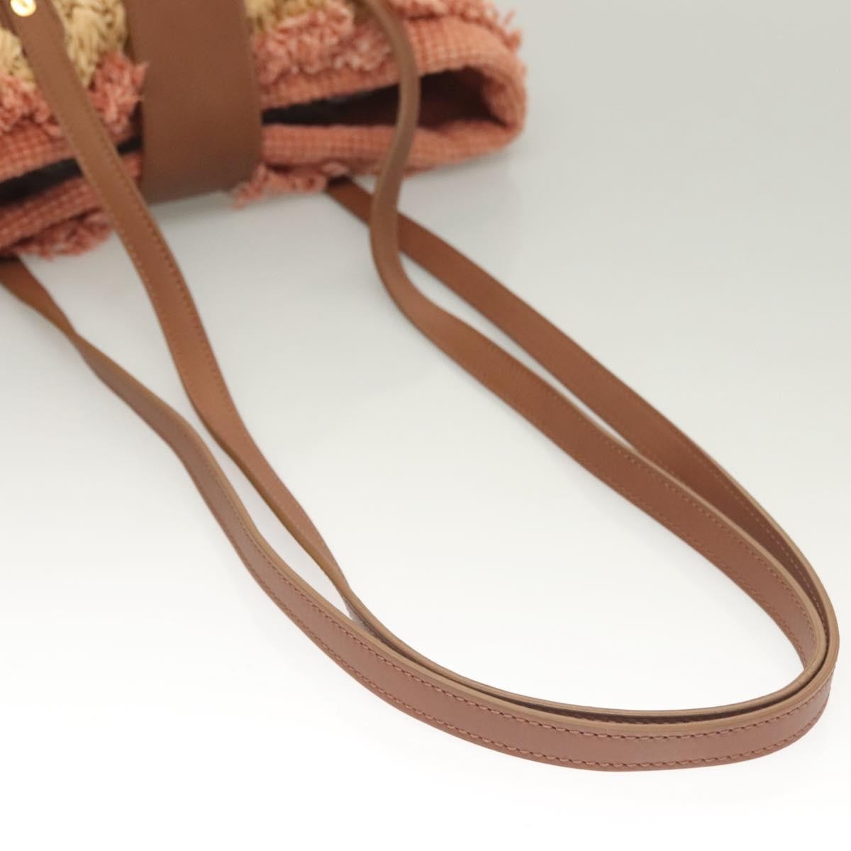 Chanel Mademoiselle Lock Tote Woven Straw, BEIGE, LEATHER, Shoulder bag