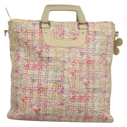 Chanel Vintage CC clover tote Canvas, PINK, CANVAS, Tote bag