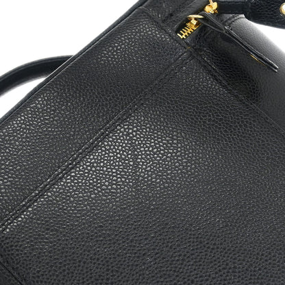 Chanel Vintage Timeless Vanity Case Caviar, BLACK, LEATHER, Handbag