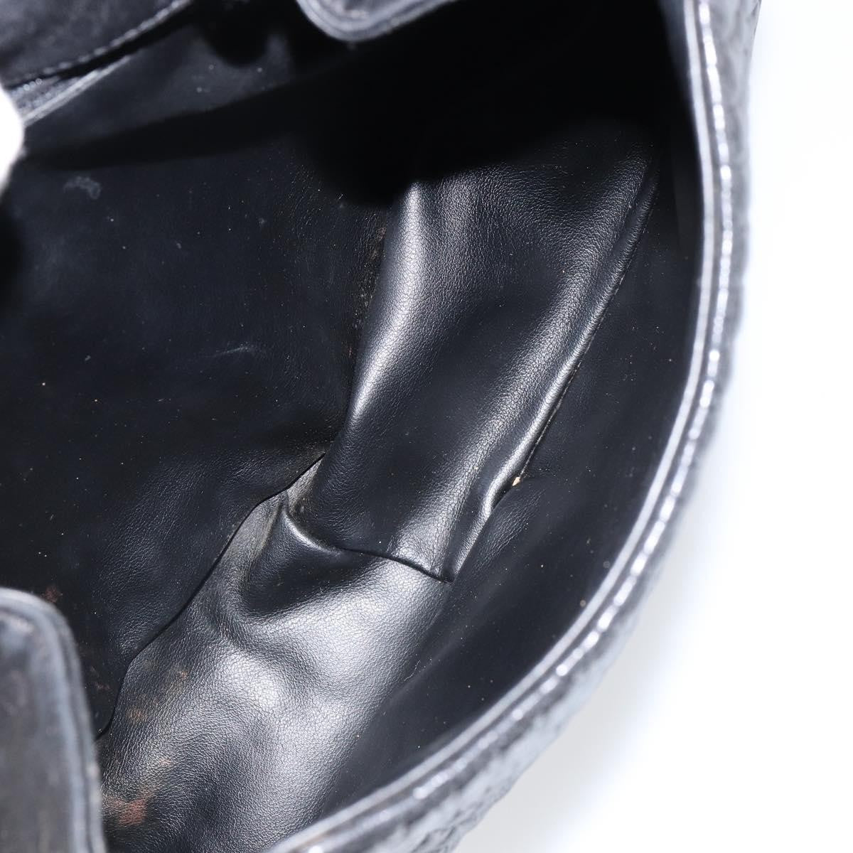 Bally Vintage Handbag Quilted Leather, BLACK, LEATHER, Handbag