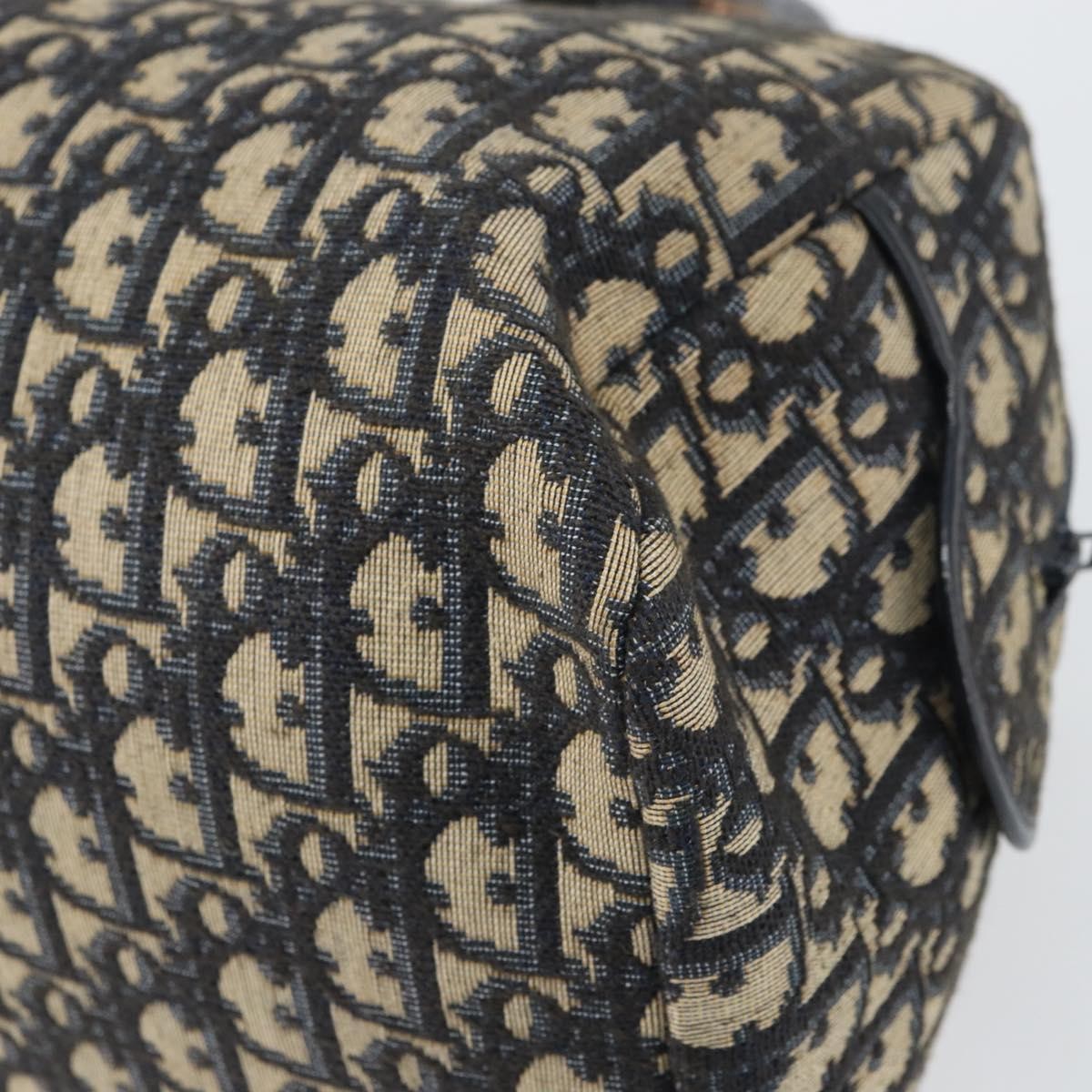 Christian Dior Vintage Trotter Boston Bag Diorissimo Canvas, NAVY, CANVAS, Handbag