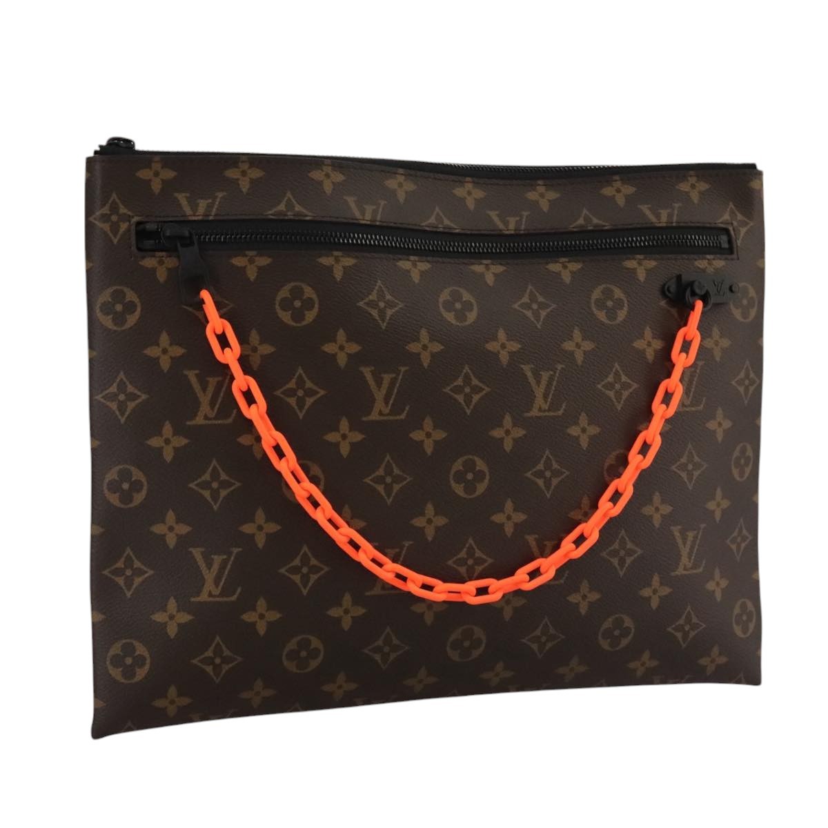 Louis Vuitton Solar Ray A4 Pouch Monogram Canvas, BROWN, CANVAS, Clutche & pouche