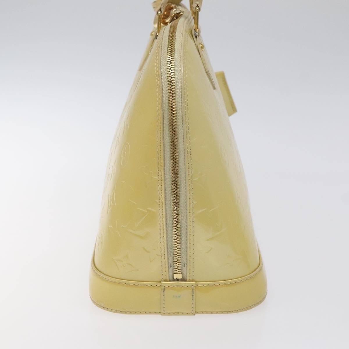 Louis Vuitton Alma Handbag Monogram Vernis, BEIGE, PATENT_LEATHER, Handbag
