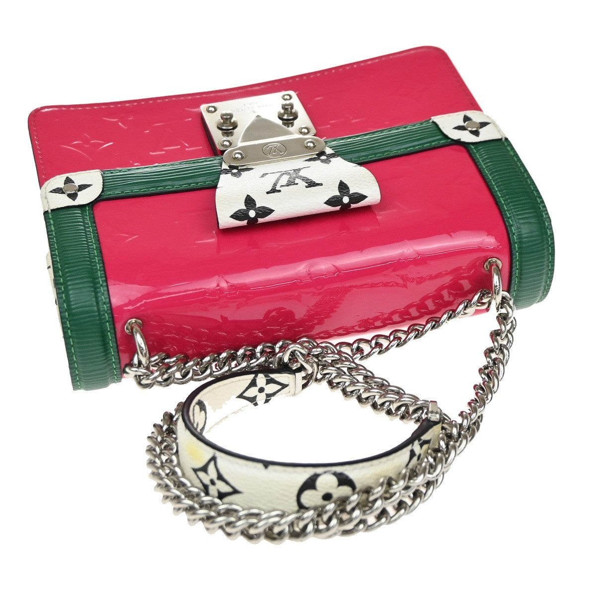 Louis Vuitton Wynwood Handbag Monogram Vernis with Monogram Canvas and Epi Leather, PINK, PATENT_LEATHER, Shoulder bag