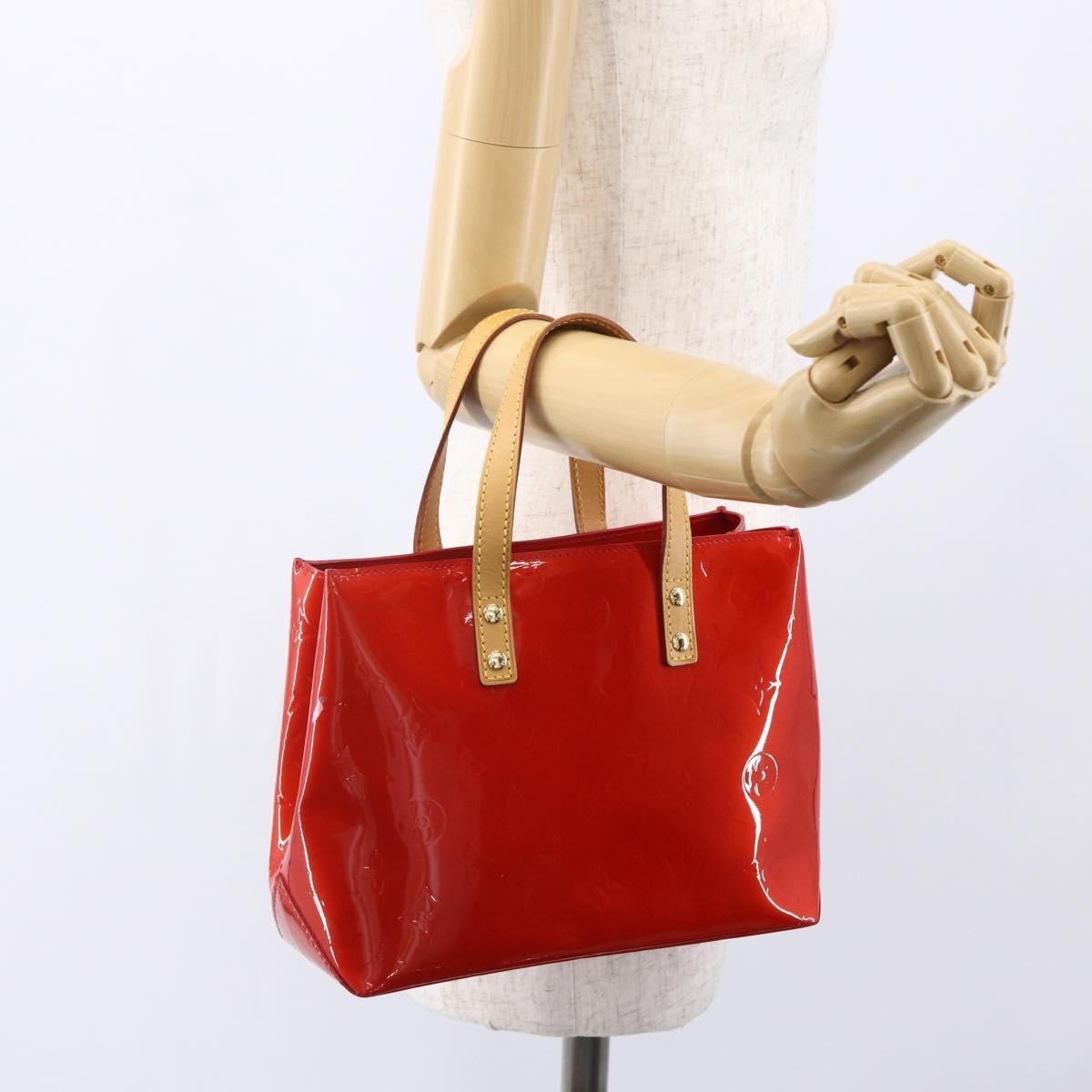 Louis Vuitton Reade Handbag Monogram Vernis, RED, PATENT_LEATHER, Handbag