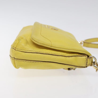 Burberry Flap Shoulder Bag Leather, YELLOW, LEATHER, Shoulder bag