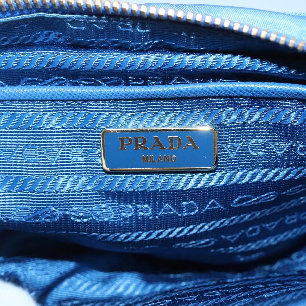 Prada Bow Camera Crossbody Bag Tessuto, BLUE, NYLON, Shoulder bag