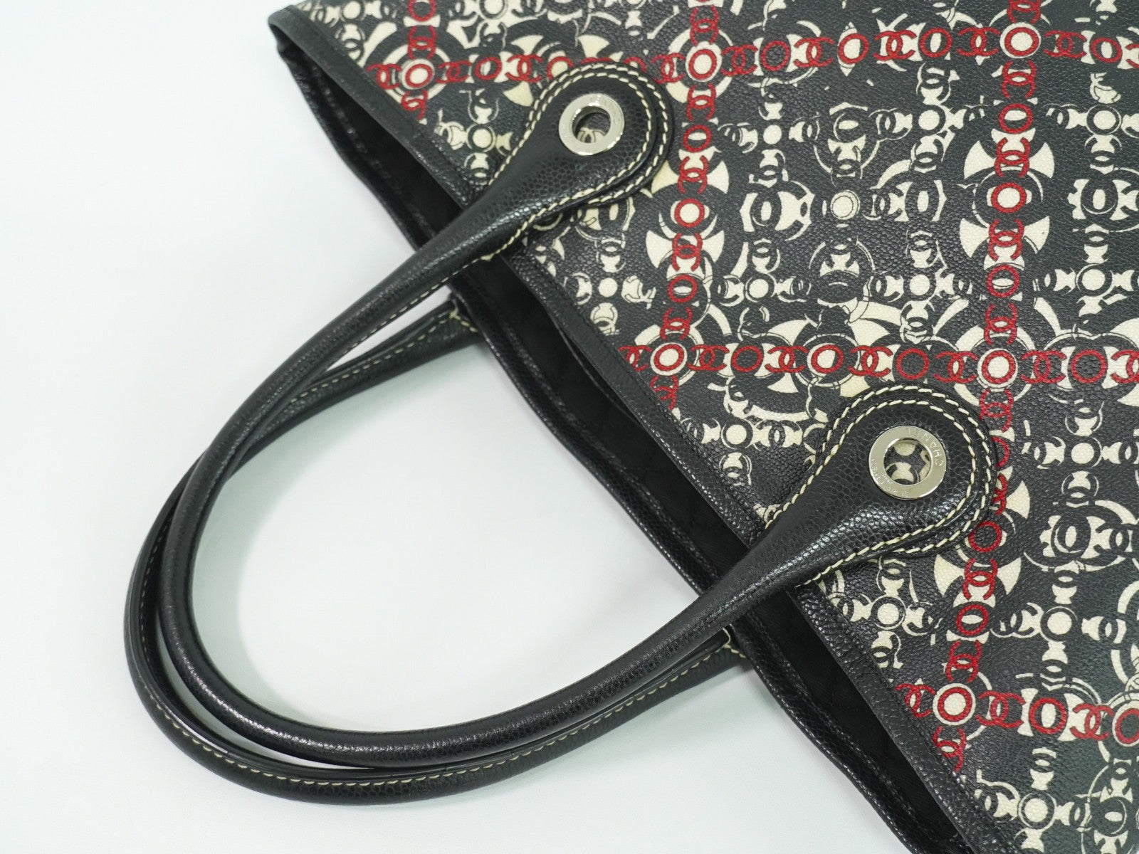 Chanel Optic Coco Tote Printed Coated Canvas with Caviar, MULTICOLOUR, CANVAS, Tote bag