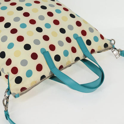 Prada Convertible Tote Printed Tessuto with Saffiano, WHITE, NYLON, Tote bag