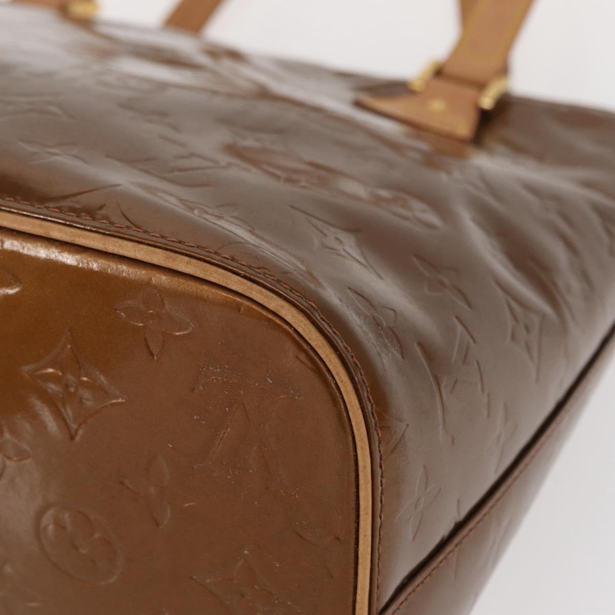 Louis Vuitton Houston Handbag Monogram Vernis, BROWN, PATENT_LEATHER, Handbag