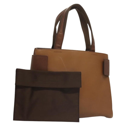 Prada Vintage Handbag Leather, BROWN, LEATHER, Handbag