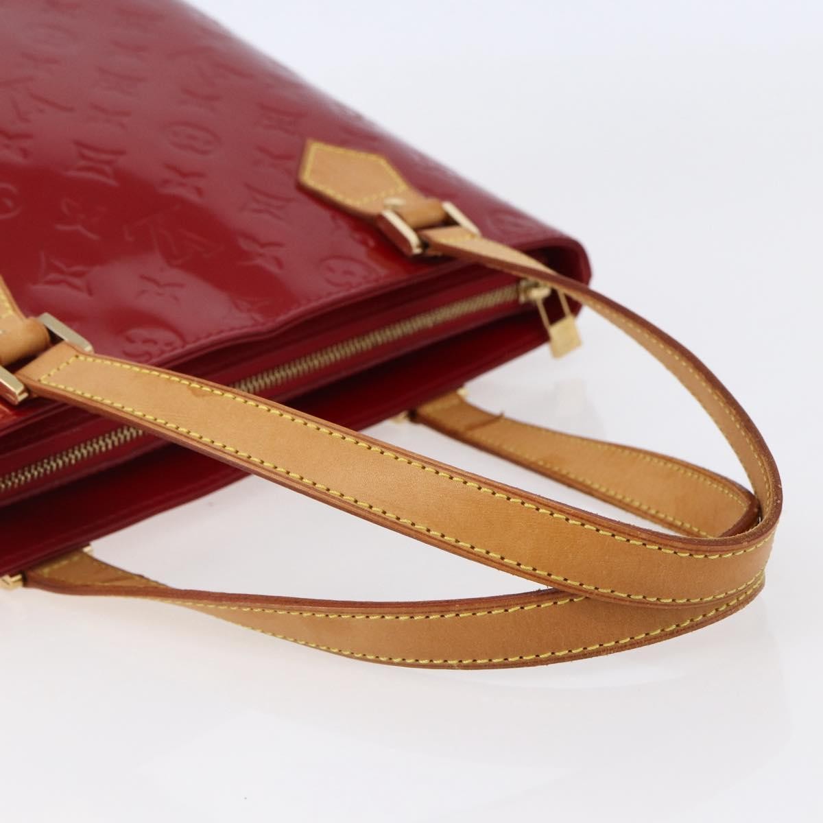 Louis Vuitton Houston Handbag Monogram Vernis, RED, PATENT_LEATHER, Handbag