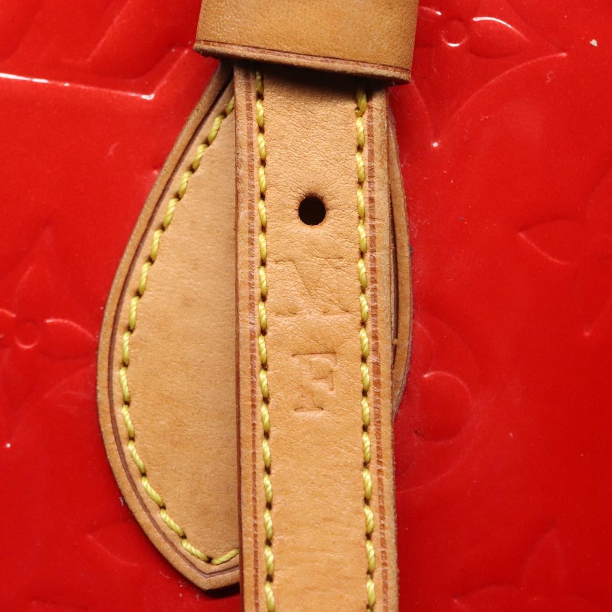 Louis Vuitton Bucket Bag Monogram Vernis, RED, PATENT_LEATHER, Handbag