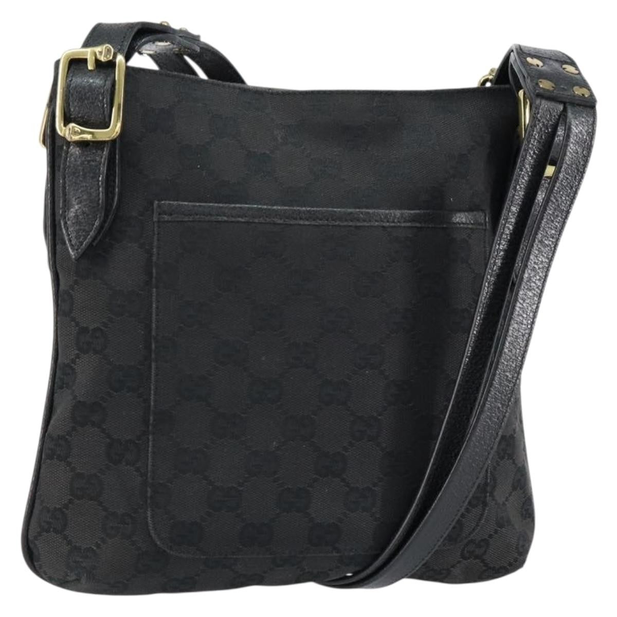 Gucci Vintage Shoulder Bag Monogram Canvas, BLACK, CANVAS, Shoulder bag