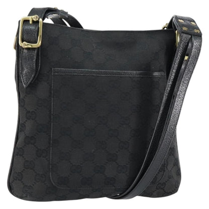 Gucci Vintage Shoulder Bag Monogram Canvas, BLACK, CANVAS, Shoulder bag