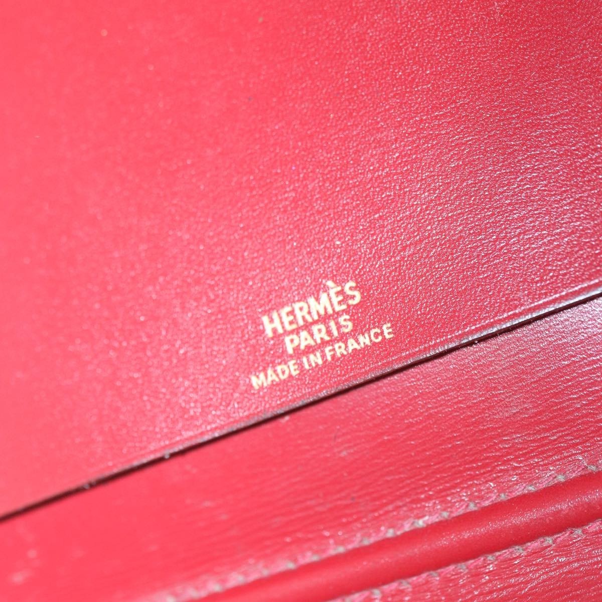 Hermes Agenda A6 Day Planner Housse Leather, RED, LEATHER, Wallets