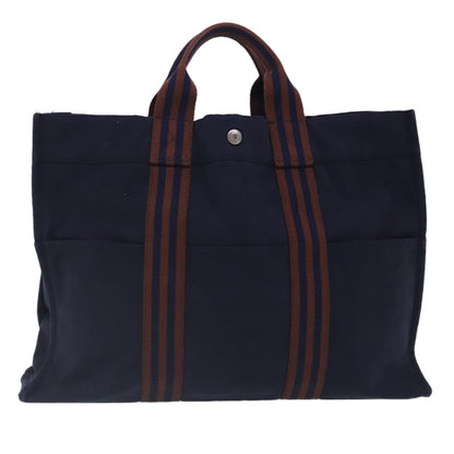Hermes Fourre-tout Herline Fourre-tout Herline, NAVY, CANVAS, Tote bag