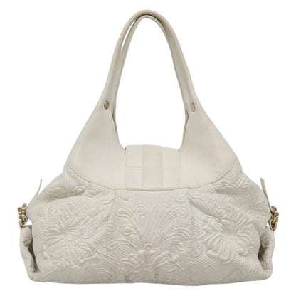 Bvlgari Chandra Hobo Leather, White, Leather, Handbag