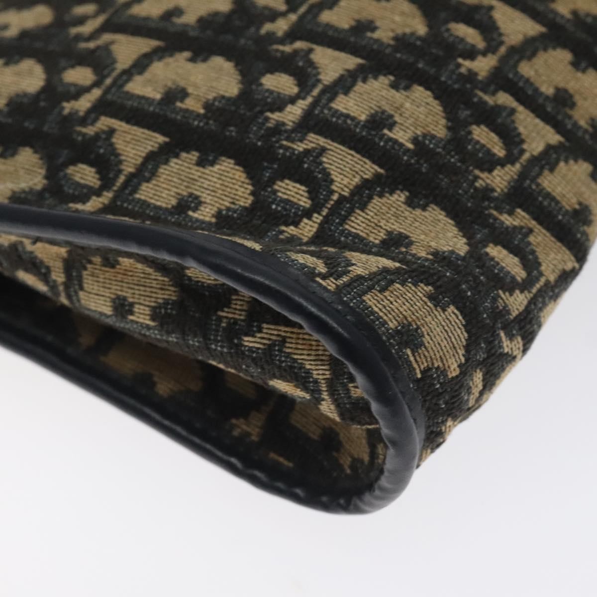 Christian Dior Vintage Trotter Shoulder Bag Canvas, NAVY, CANVAS, Shoulder bag