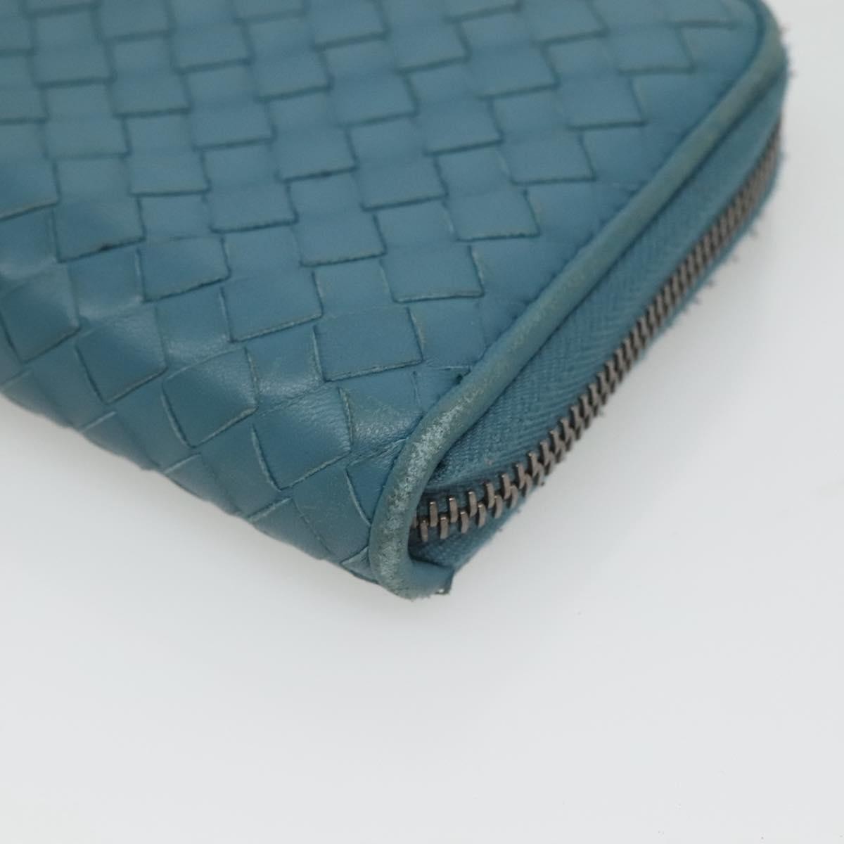 Bottega Veneta Intrecciato Wallet Leather, BLUE, LEATHER, Wallets