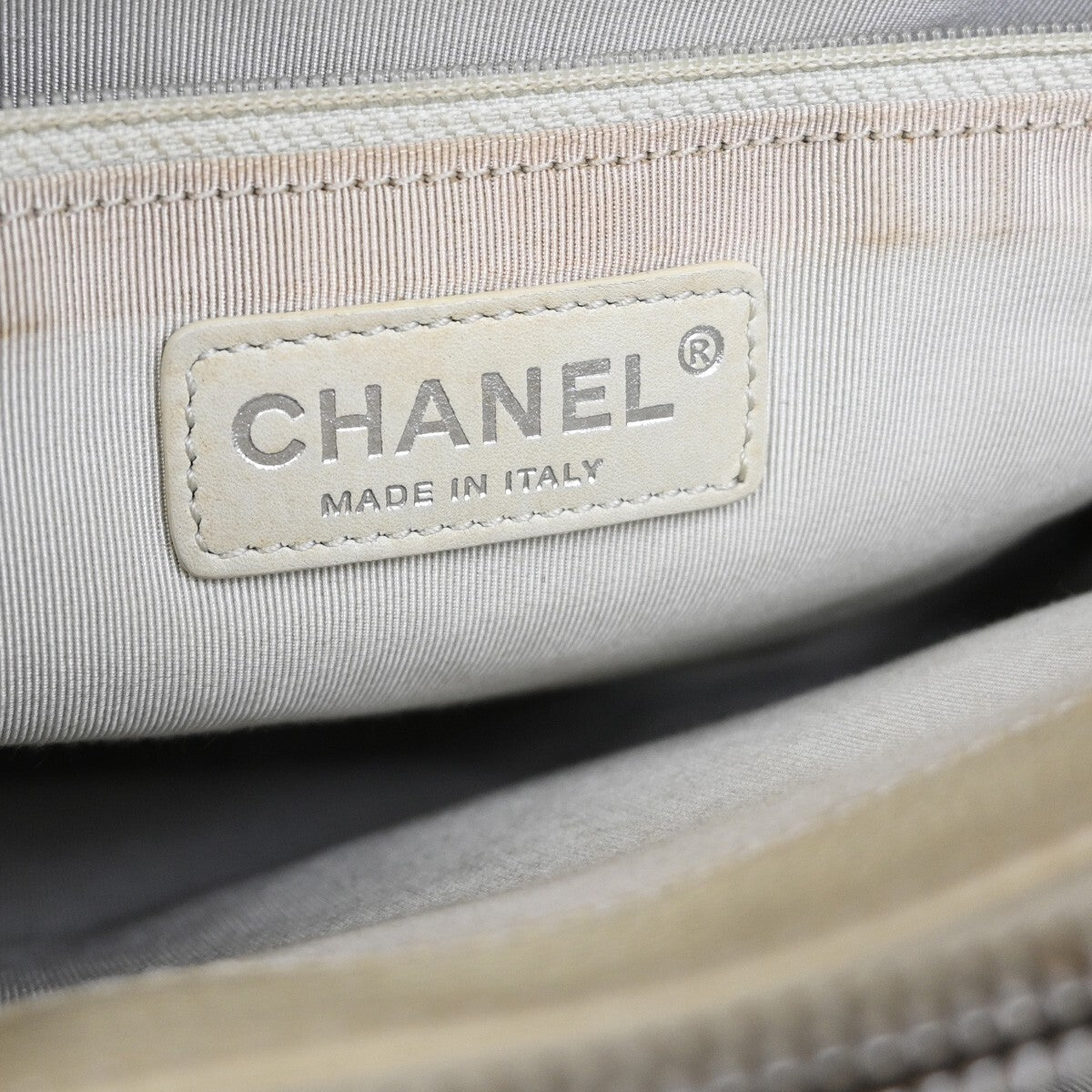 Chanel Grand Shopping Tote Quilted Calfskin, BEIGE, LEATHER, Tote bag