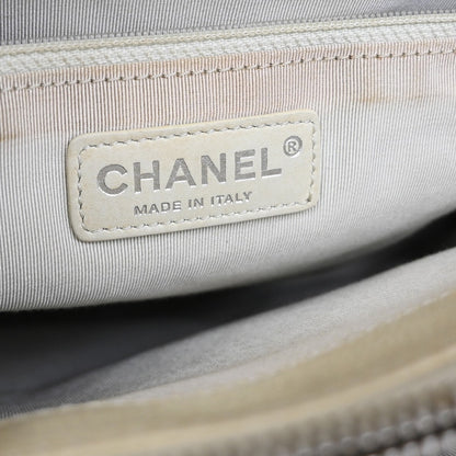 Chanel Grand Shopping Tote Quilted Calfskin, BEIGE, LEATHER, Tote bag