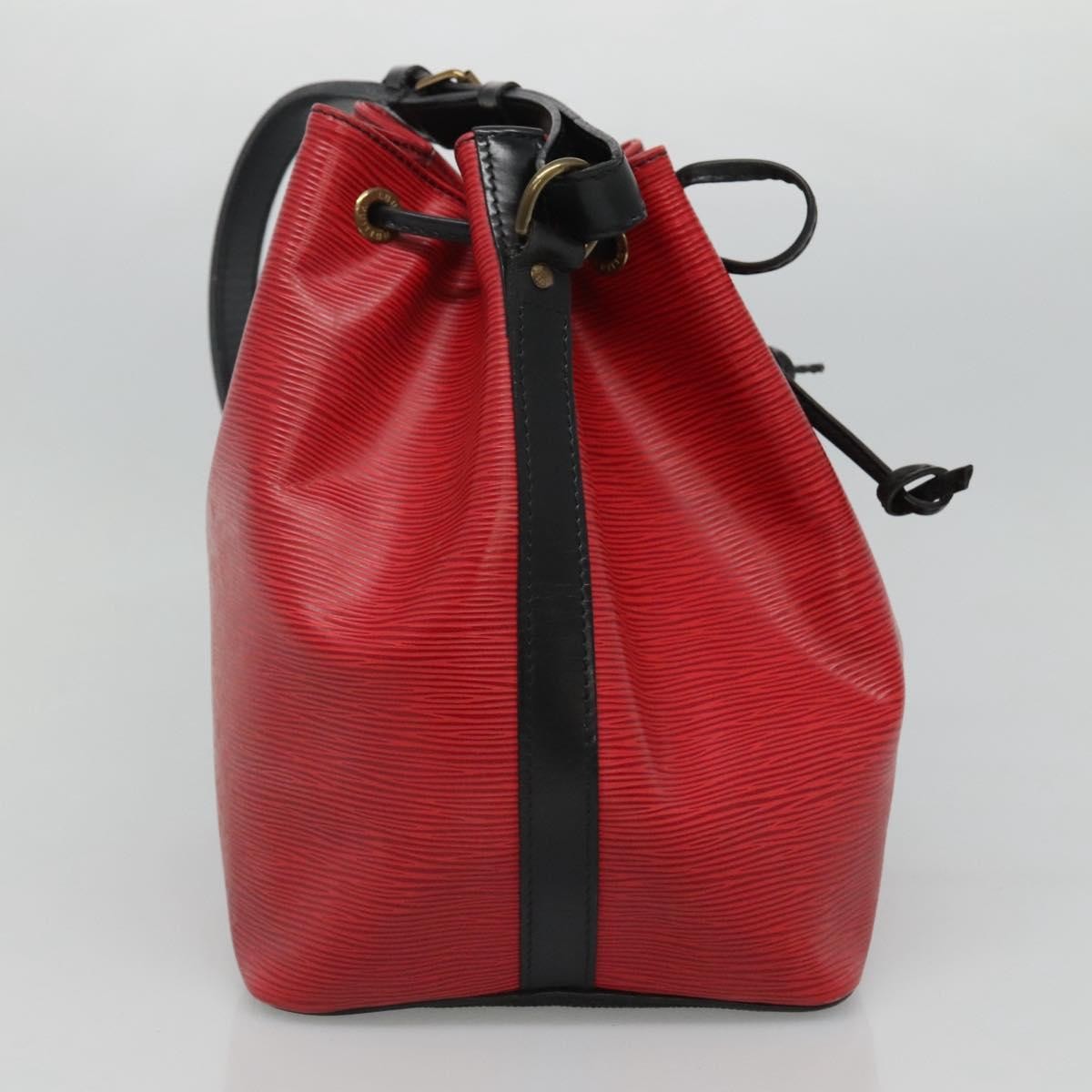 Louis Vuitton Petit Noe Handbag Two Tone Epi Leather, RED, LEATHER, Handbag