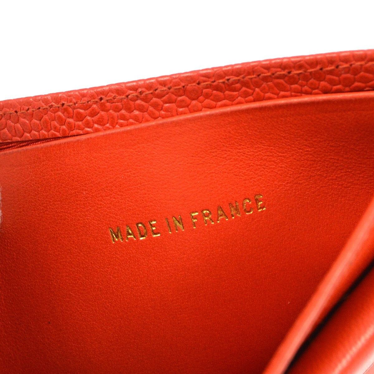 Chanel Vintage Timeless CC Bifold Wallet Caviar, RED, LEATHER, Wallets