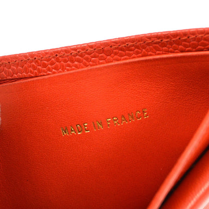 Chanel Vintage Timeless CC Bifold Wallet Caviar, RED, LEATHER, Wallets