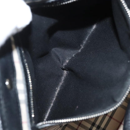 Burberry Vintage Handbag Leather, BLACK, LEATHER, Handbag