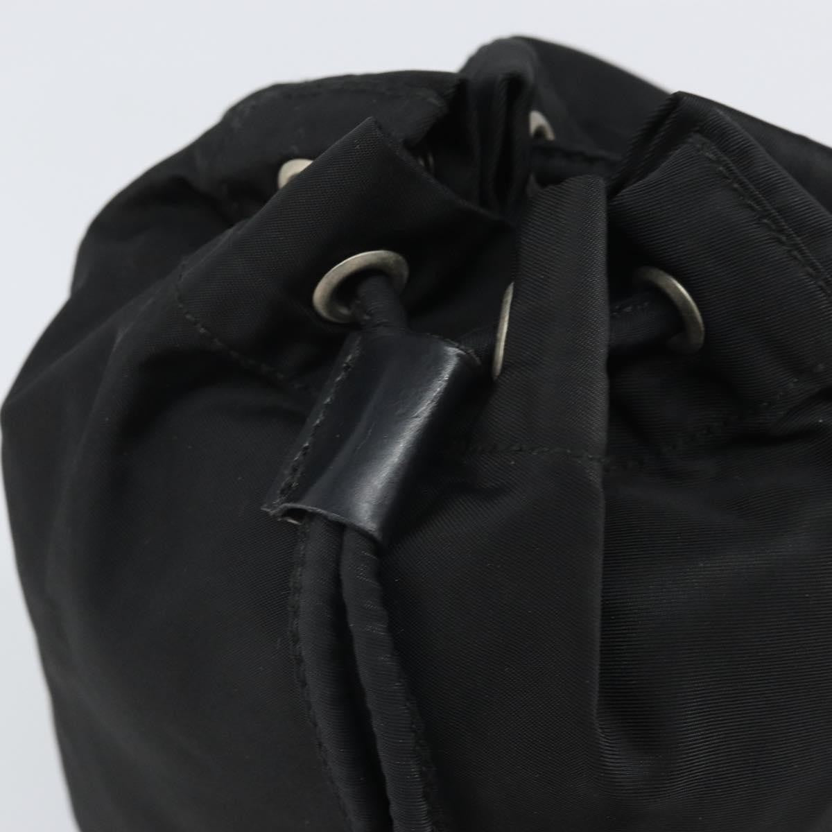 Prada Drawstring Travel Pouch Tessuto, BLACK, NYLON, Clutche & pouche