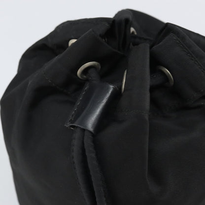 Prada Drawstring Travel Pouch Tessuto, BLACK, NYLON, Clutche & pouche