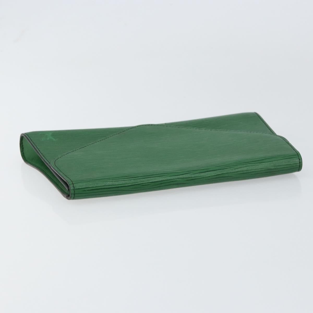 Louis Vuitton Art Deco Clutch Epi Leather, GREEN, LEATHER, Clutche & pouche