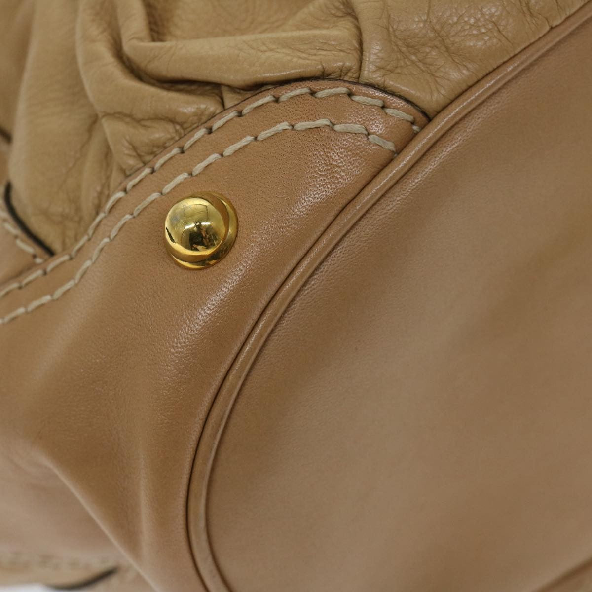 Gucci Vintage Horsebit Shoulder bag Leather, BEIGE, LEATHER, Shoulder bag