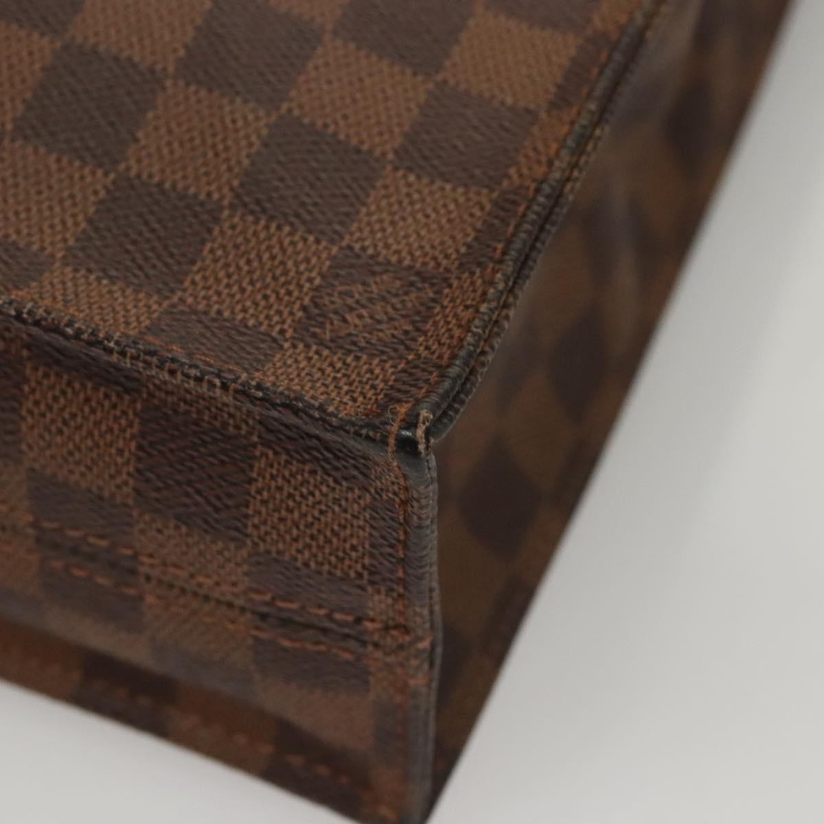 Louis Vuitton Sac Plat Bag Damier, BROWN, CANVAS, Handbag