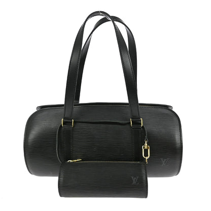 Louis Vuitton Soufflot Handbag Epi Leather, BLACK, LEATHER, Handbag