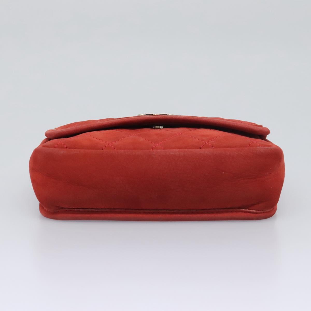 Chanel Natural Beauty Flap Bag Suede, RED, SUEDE, Shoulder bag