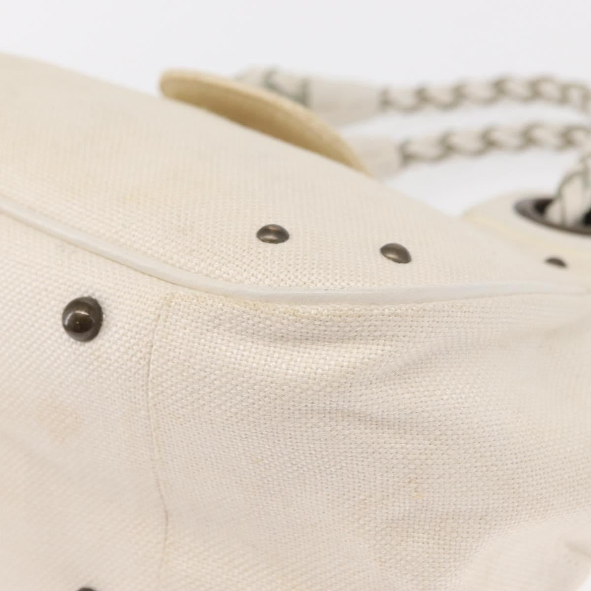 Chloe Vintage handbag Leather, WHITE, CANVAS, Handbag