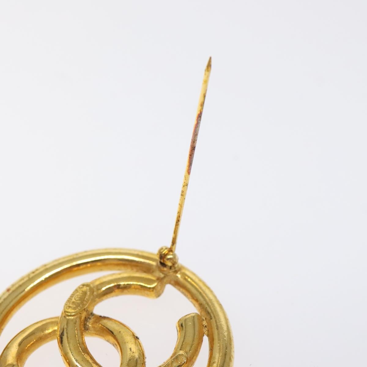Chanel CC Brooch Metal, GOLD, METAL, Brooch