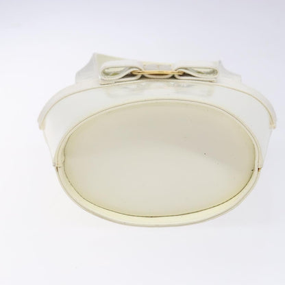 Salvatore Ferragamo Vara Bow Top Handle Bucket Bag Patent Leather, WHITE, PATENT_LEATHER, Handbag