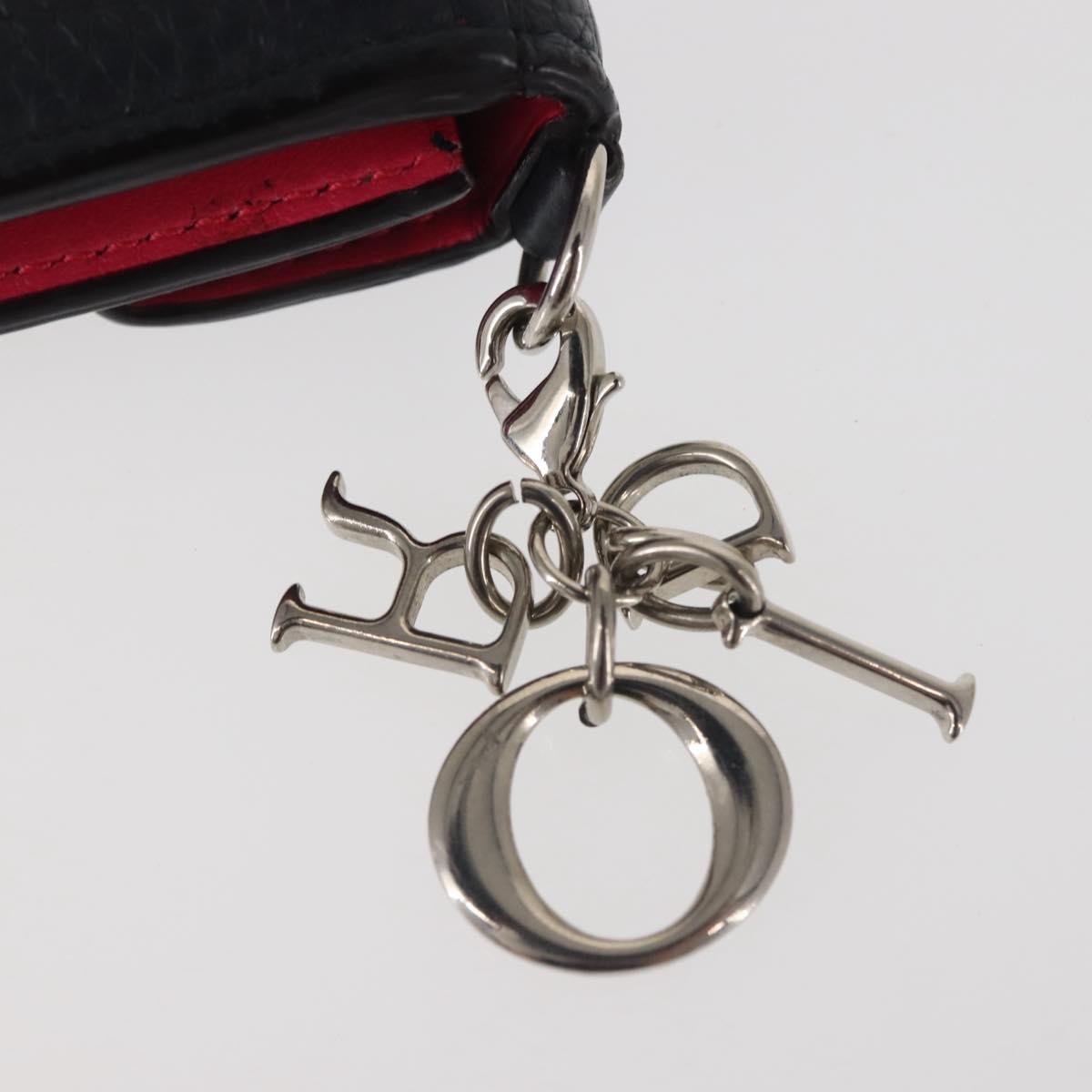 Christian Dior Diorissimo Envelope Wallet Leather, NAVY, LEATHER, Wallets