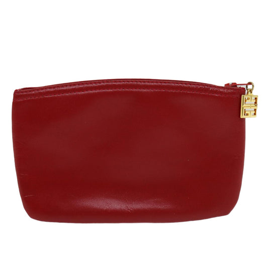 Givenchy 4G pouch Leather, RED, LEATHER, Clutche & pouche