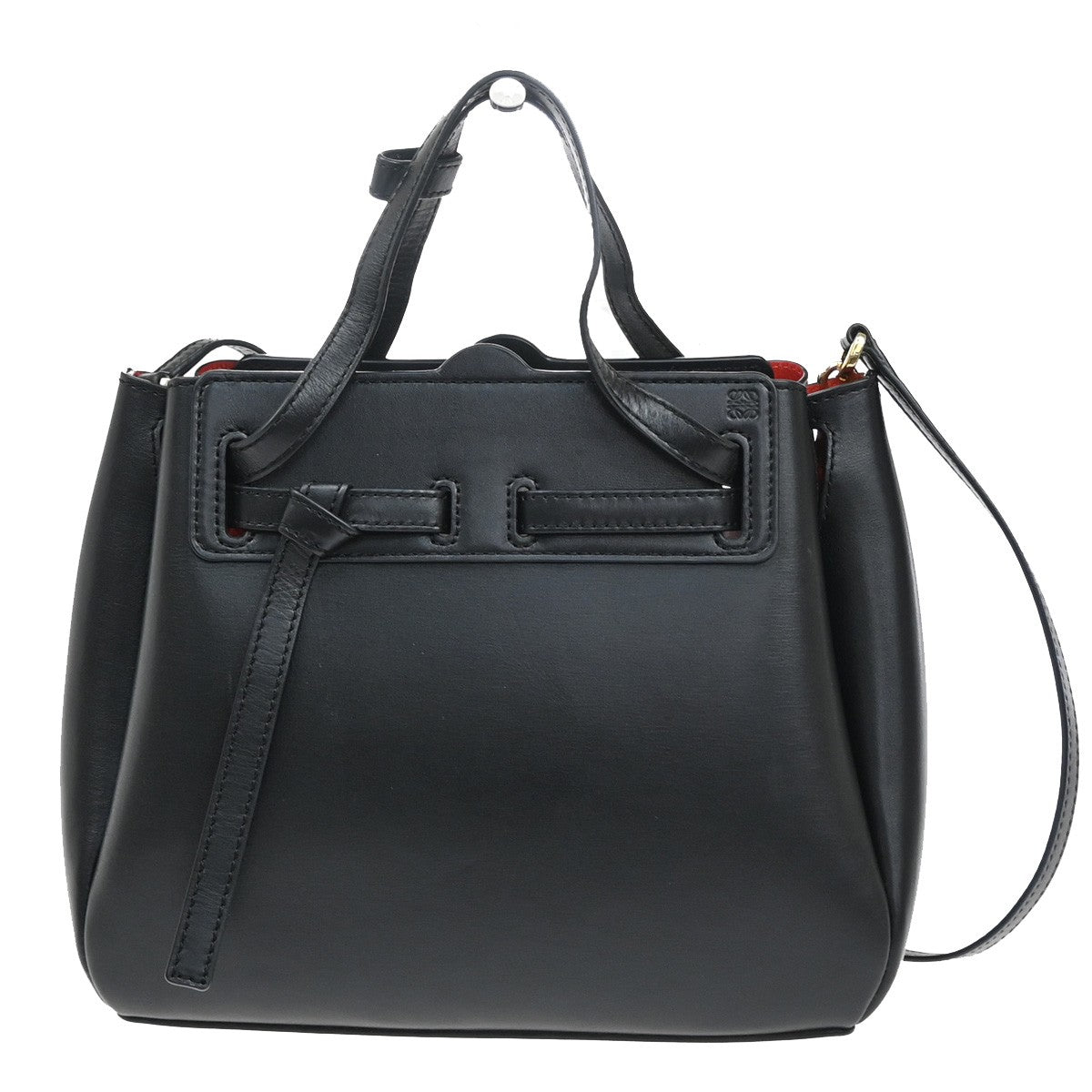 Loewe Lazo Bag Leather, BLACK, LEATHER, Handbag